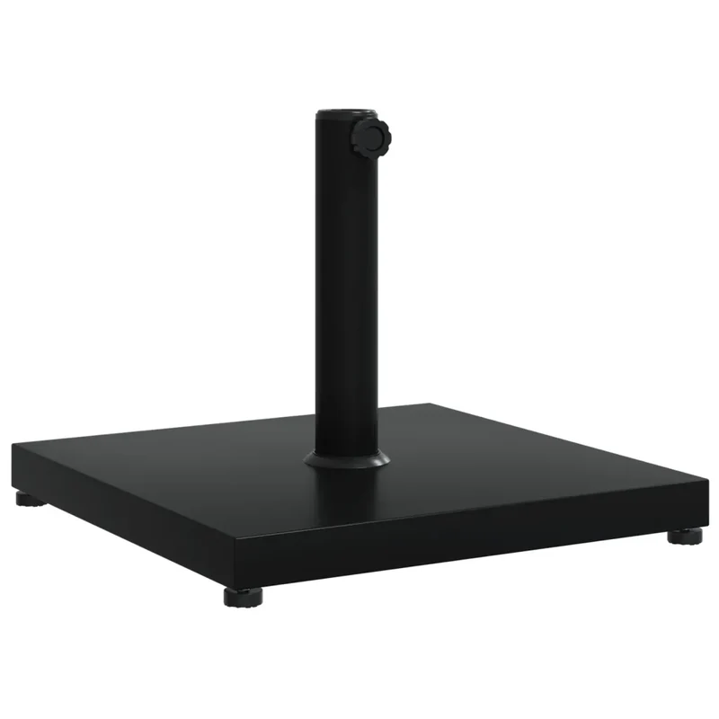 Base de parasol carré 45 x 45 x 35,5 cm avec adaptateurs 32/38/48 mm en acier noir 02_0047473