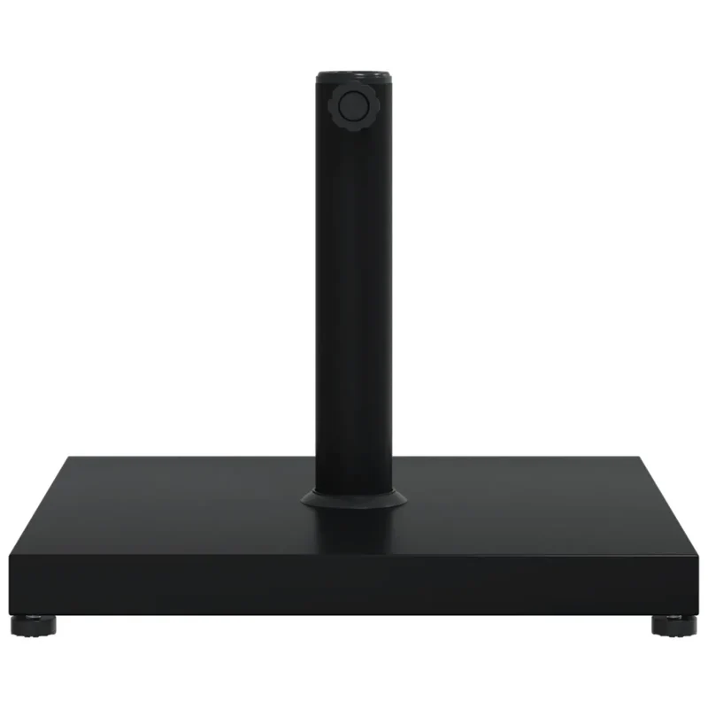Base de parasol carré 45 x 45 x 35,5 cm avec adaptateurs 32/38/48 mm en acier noir 02_0047473