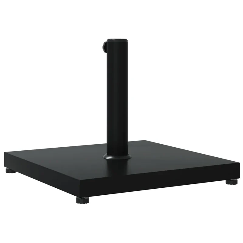 Base de parasol carré 45 x 45 x 35,5 cm avec adaptateurs 32/38/48 mm en acier noir 02_0047473