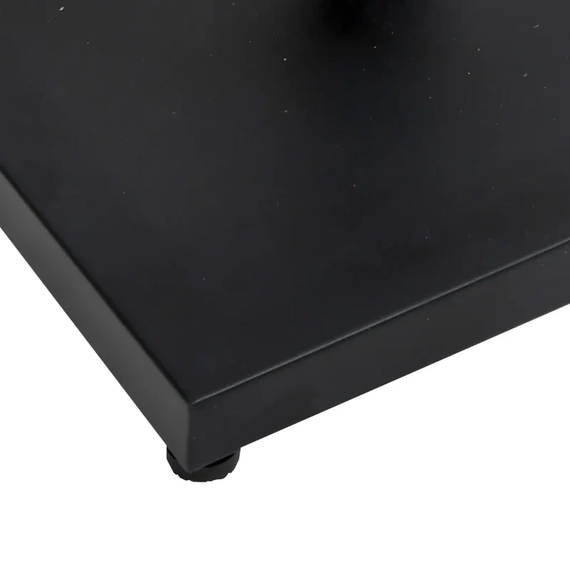 Base de parasol carré 45 x 45 x 35,5 cm avec adaptateurs 32/38/48 mm en acier noir 02_0047473