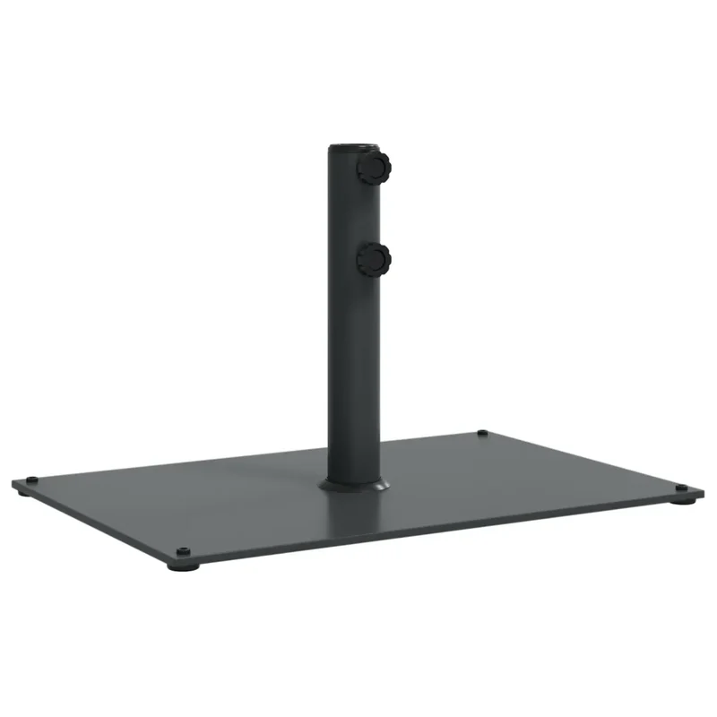 Base de parasol rectangulaire 60,5 x 41 x 38 cm avec 4 coussinets fer gris foncé 02_0047478