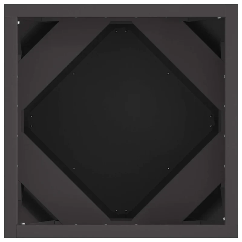 Jardinière moderne 30 x 30 x 30 cm extérieure avec stabilité design épuré en acier noir 02_0053048
