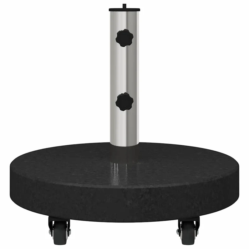 Base de parasol ronde roulable moderne jardin 45 x 45 x 45 cm en granit noir 02_0058856