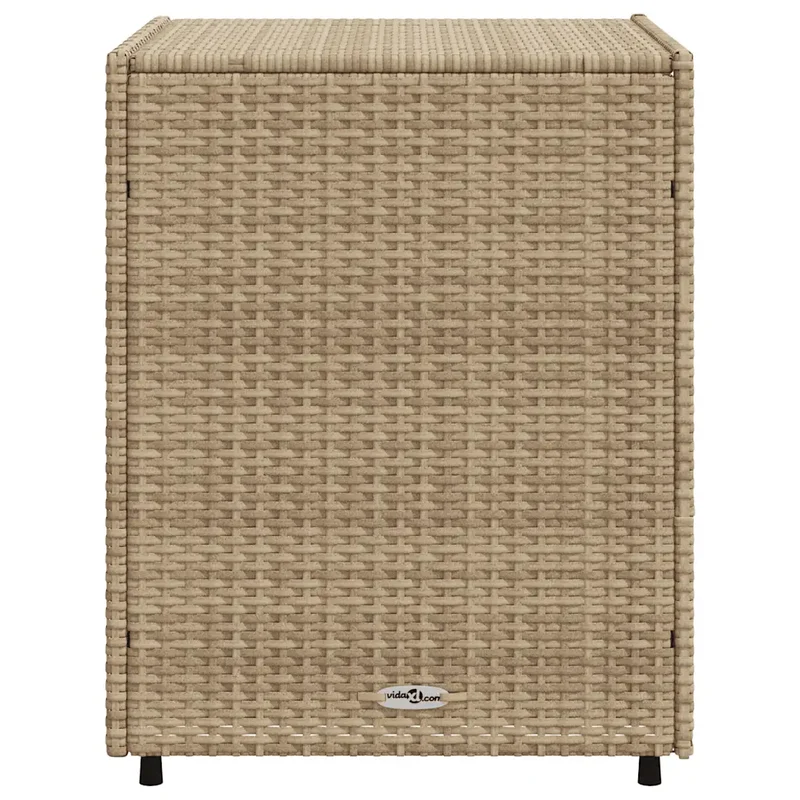 Armoire de rangement de jardin meuble extérieur avec 3 tiroirs 55 x 59 x 69 cm en résine tressée beige 02_0047431