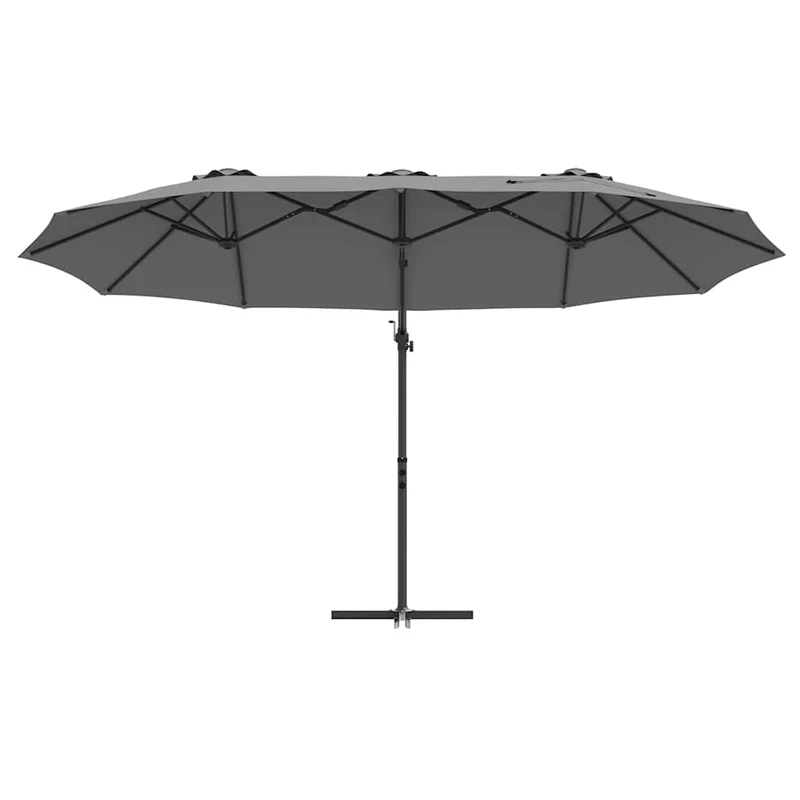 Parasol inclinable pratique moderne 372 x 198 x 243 cm en polyester anthracite 02_0058749