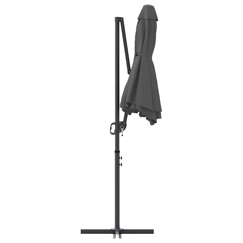 Parasol inclinable pratique moderne 372 x 198 x 243 cm en polyester anthracite 02_0058749
