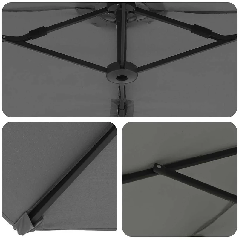 Parasol inclinable pratique moderne 372 x 198 x 243 cm en polyester anthracite 02_0058749