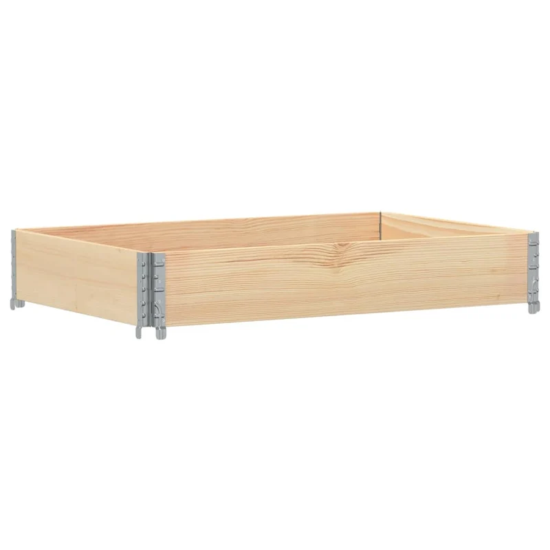 Jardinière bac lit surélevé plantes fleurs terrasse jardin 120 x 80 cm bois massif de pin marron 02_0037404