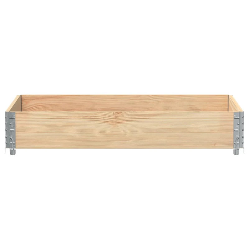 Jardinière bac lit surélevé plantes fleurs terrasse jardin 120 x 80 cm bois massif de pin marron 02_0037404