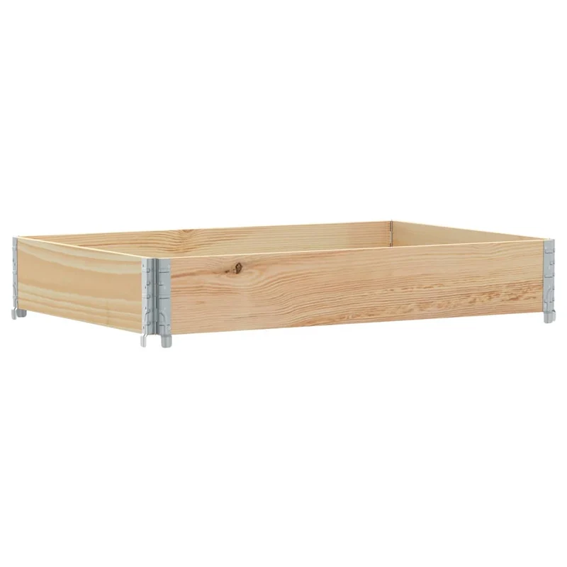 Jardinière bac lit surélevé plantes fleurs terrasse jardin 120 x 80 cm bois massif de pin marron 02_0037404