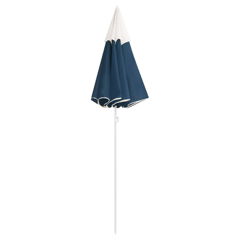 Parasol d'extérieur avec mât en acier 180 cm bleu 02_0008201