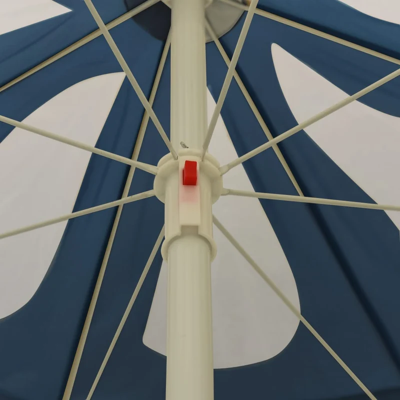 Parasol d'extérieur avec mât en acier 180 cm bleu 02_0008201