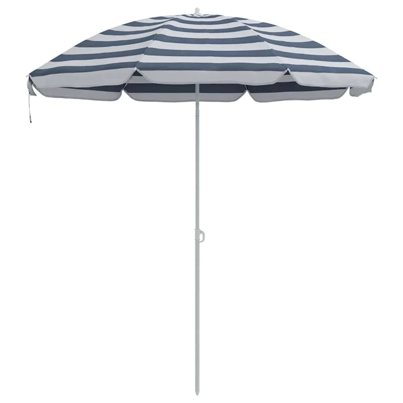 Parasol rond extérieur ajustable 161 x 161 x 193 cm protection durable style moderne en polyester bleu 02_0056698