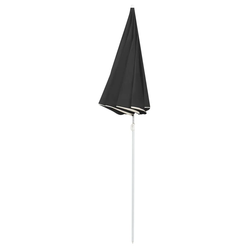 Parasol d'extérieur avec mât en acier 180 cm anthracite 02_0008199