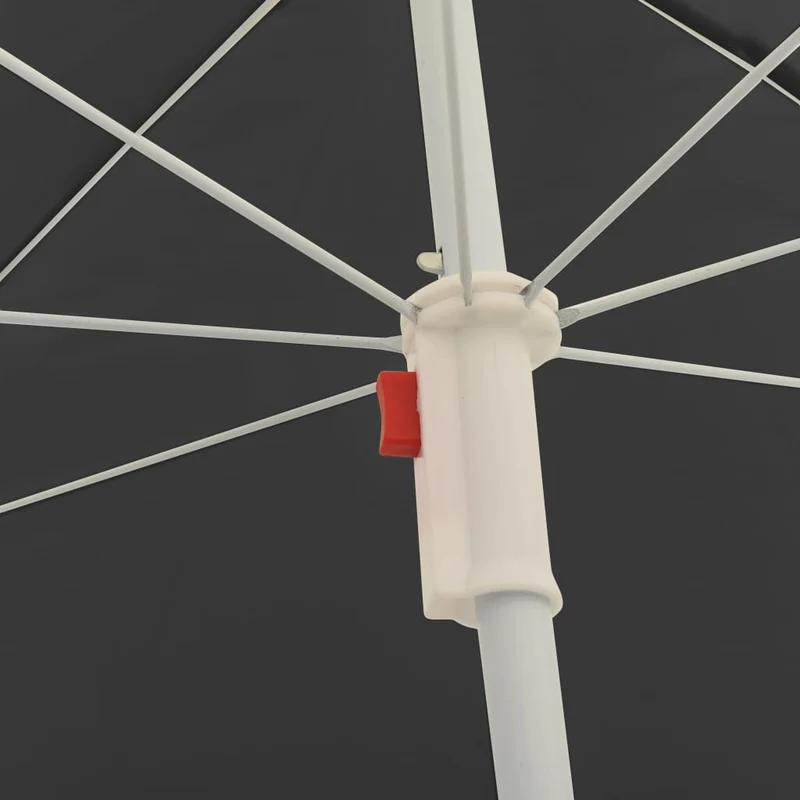 Parasol d'extérieur avec mât en acier 180 cm anthracite 02_0008199