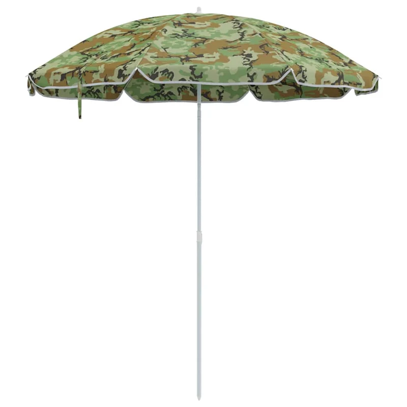 Parasol rond inclinable extérieur chic 161 x 161 x 193 cm en polyester camouflage 02_0056700