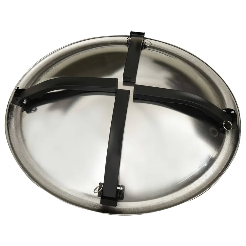 Foyer et barbecue avec tisonnier 2 en 1 cheminée 56 x 56 x 49 cm inox 02_0005916
