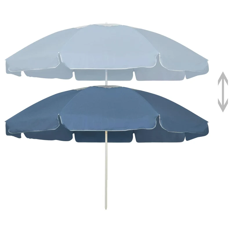 Parasol de plage bleu 240 cm 02_0008382