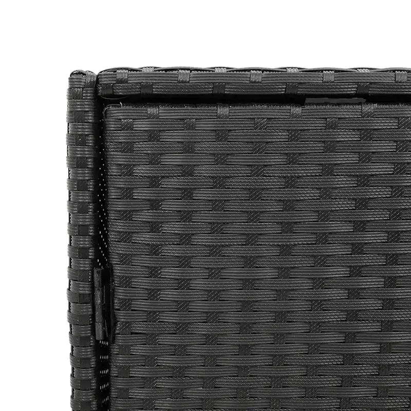 Armoire de rangement de jardin moderne avec 3 tiroirs 55 x 59 x 69 cm en résine tressée noire 02_0047428