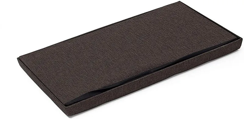 Tabouret banquette pouf de rangement pliant coffre repose-pieds 76 cm lin marron 13_0002337_5