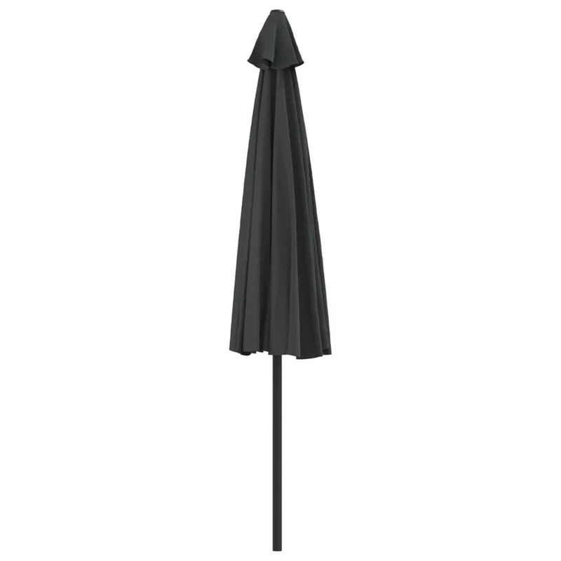 Parasol de balcon et mât en aluminium anthracite 300 x 150cm demi 02_0008311