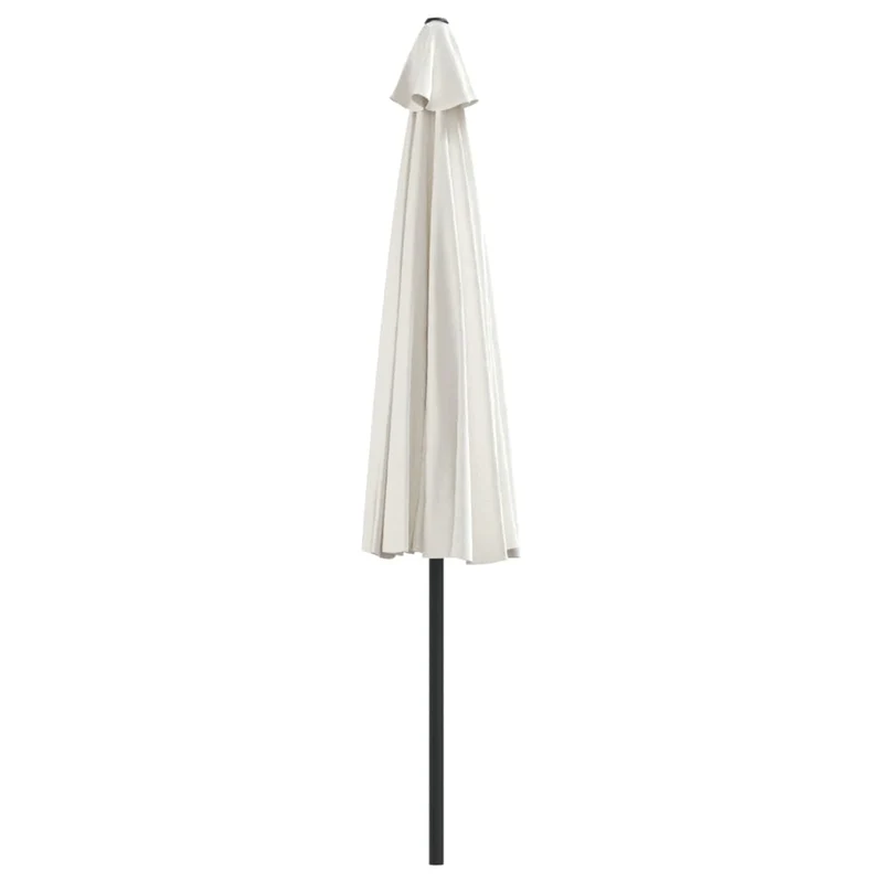 Parasol de balcon avec mât en aluminium 300 x 150 cm demi sable 02_0008305