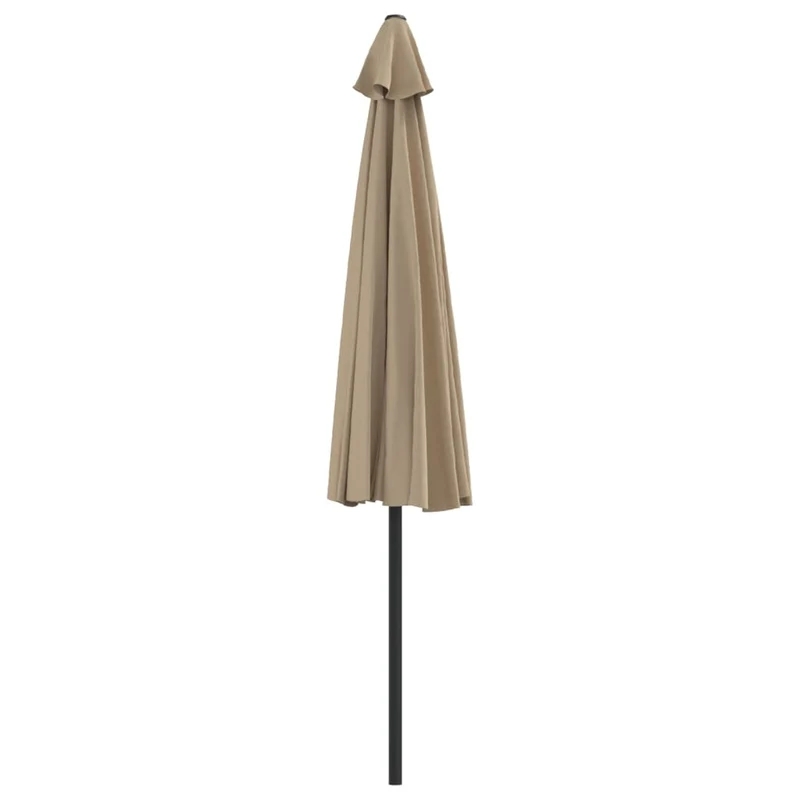Parasol de balcon avec mât en aluminium taupe 300 x 150 cm demi 02_0008307