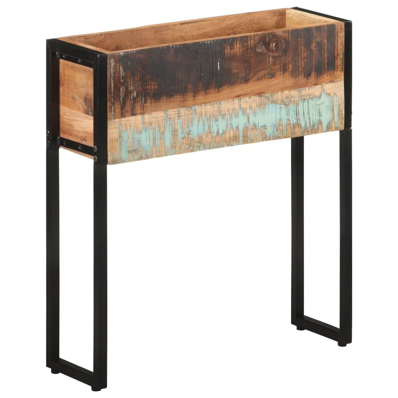 Jardinière 60 x 20 x 68 cm bois de récupération massif 02_0000806