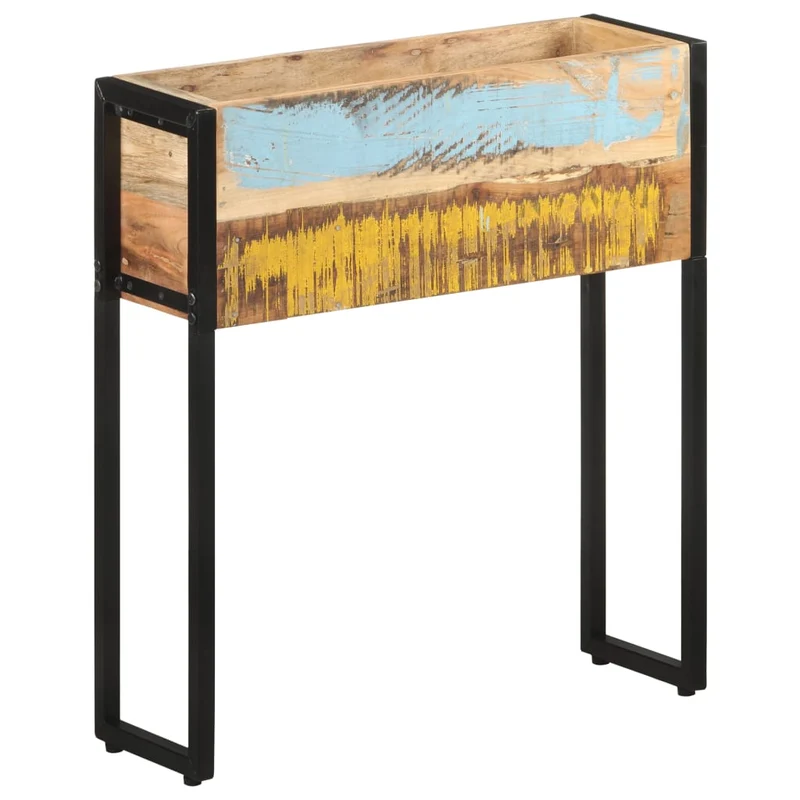 Jardinière 60 x 20 x 68 cm bois de récupération massif 02_0000806