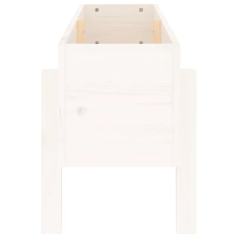 Lit surélevé de jardin 101 x 30 x 38 cm espace décoratif moderne en bois de pin blanc 02_0048497