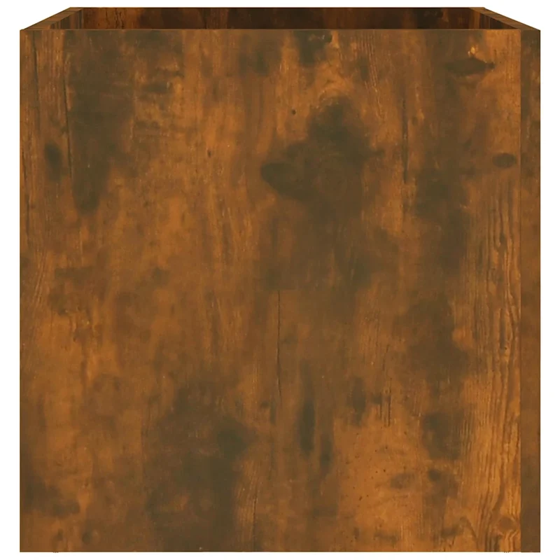 Jardinière en bois d'ingénierie 40 x 40 x 40 cm résistance humidité style moderne en chêne fumé 02_0048428