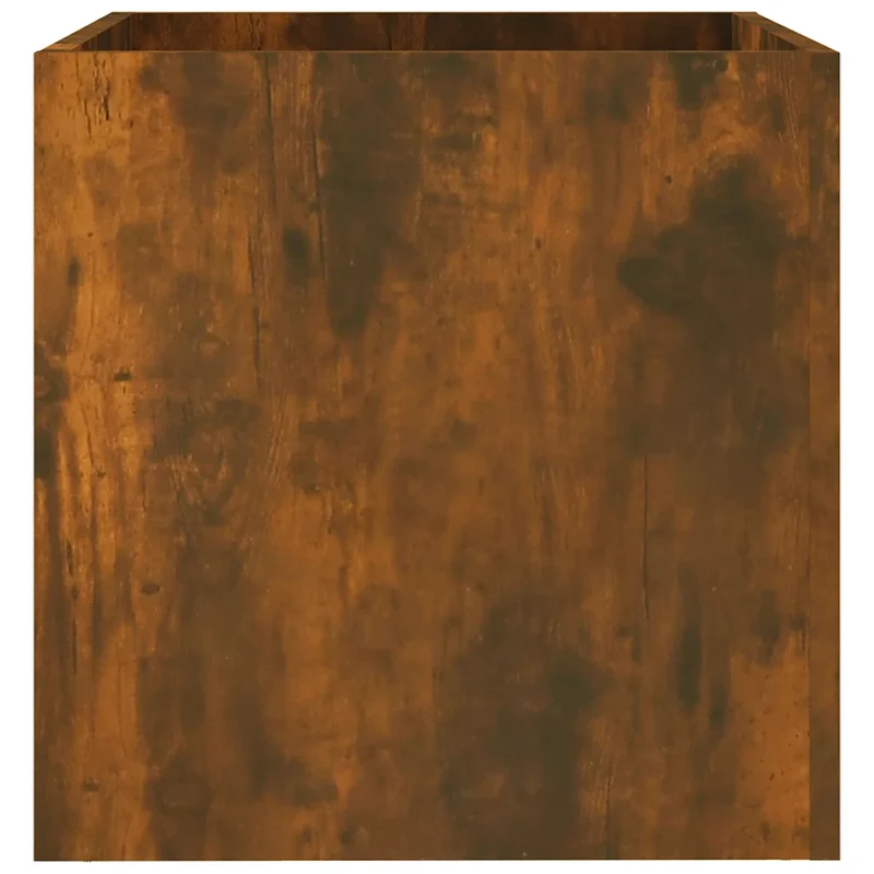 Jardinière en bois d'ingénierie 40 x 40 x 40 cm résistance humidité style moderne en chêne fumé 02_0048428