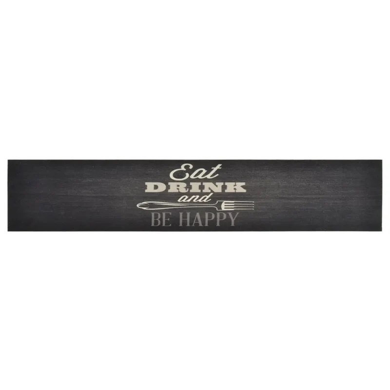 Tapis de cuisine lavable design élégant doux 300 x 60 cm antidérapant en velours noir 02_0046052