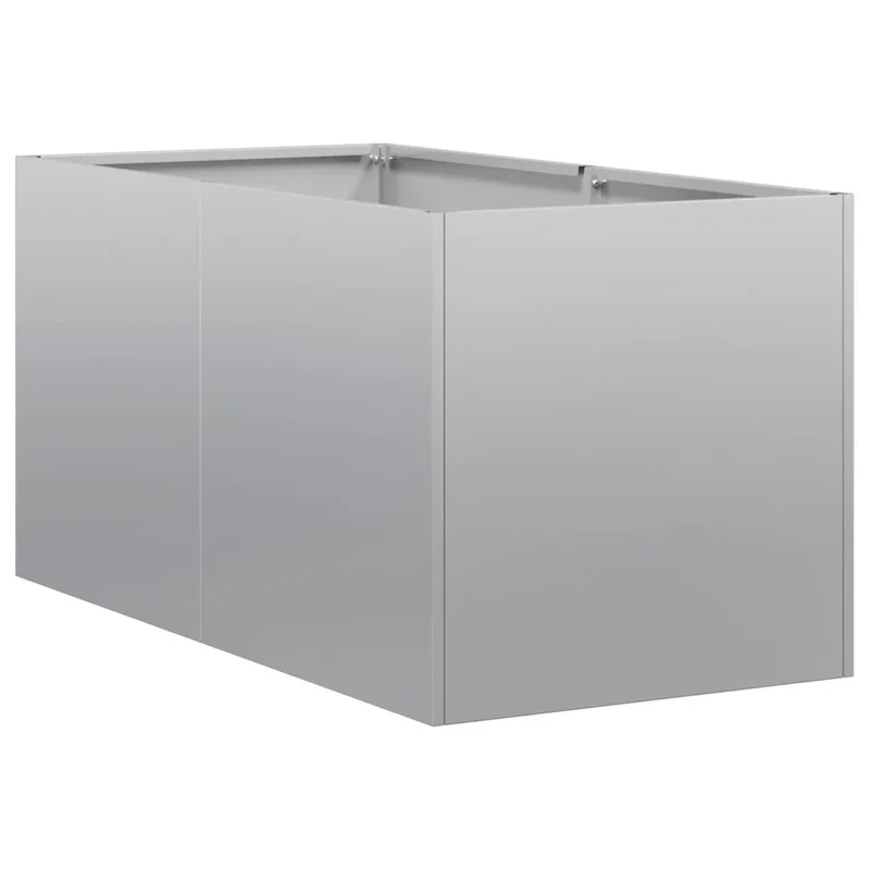 Jardinière moderne pour jardin balcon 40 x 80 x 40 cm avec fond ouvert élégante en acier galvanisé 02_0051521