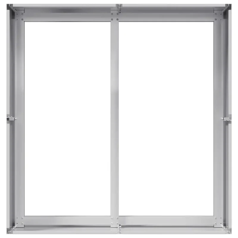 Jardinière carrée moderne pour balcon jardin 80 x 80 x 40 cm stable et décorative en acier galvanisé 02_0051527
