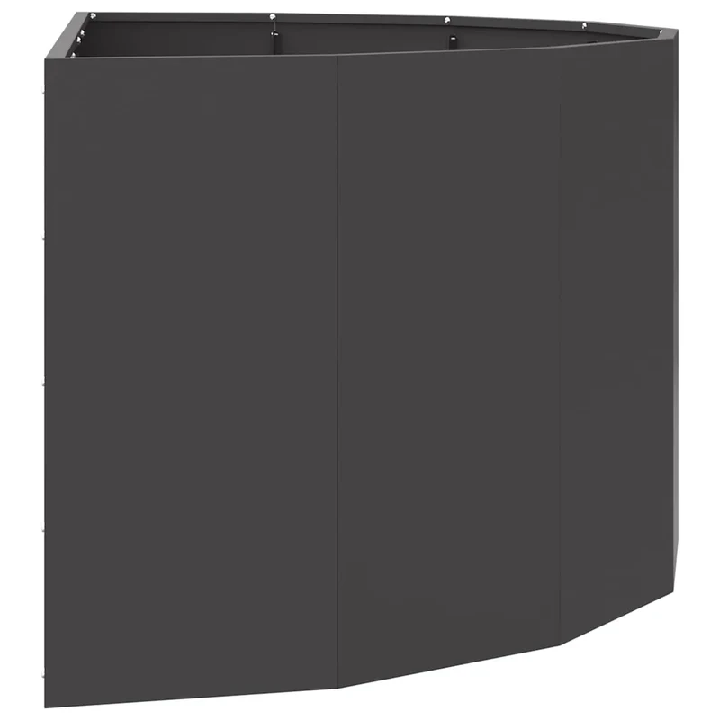 Jardinière demi-ronde moderne extérieur 120 x 60 x 50 cm finition mate en acier noir 02_0052943