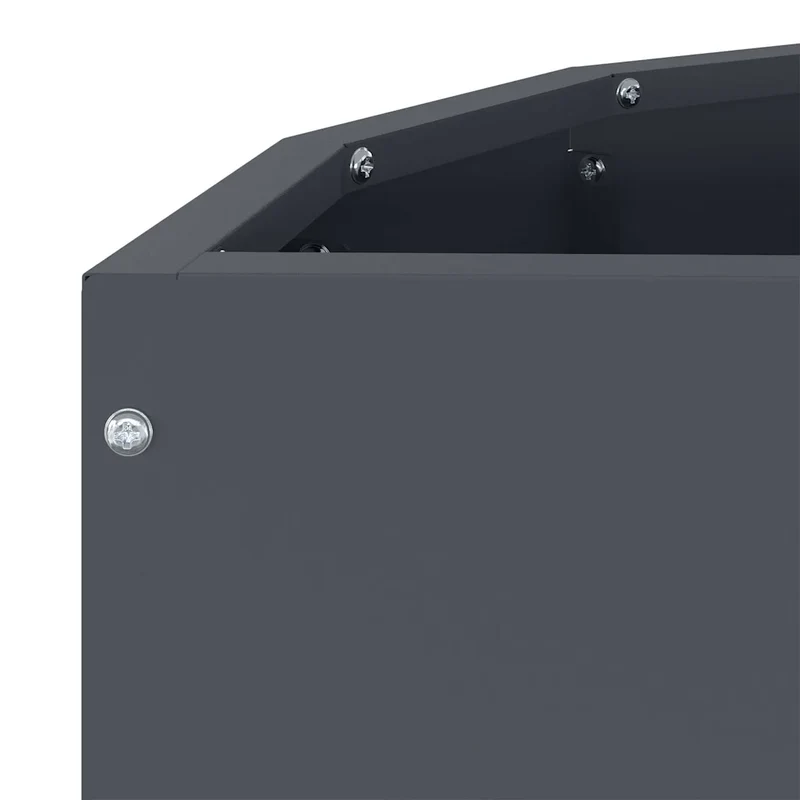 Jardinière demi-ronde moderne pour extérieur 60 x 30 x 50 cm espace créatif en acier anthracite 02_0052959