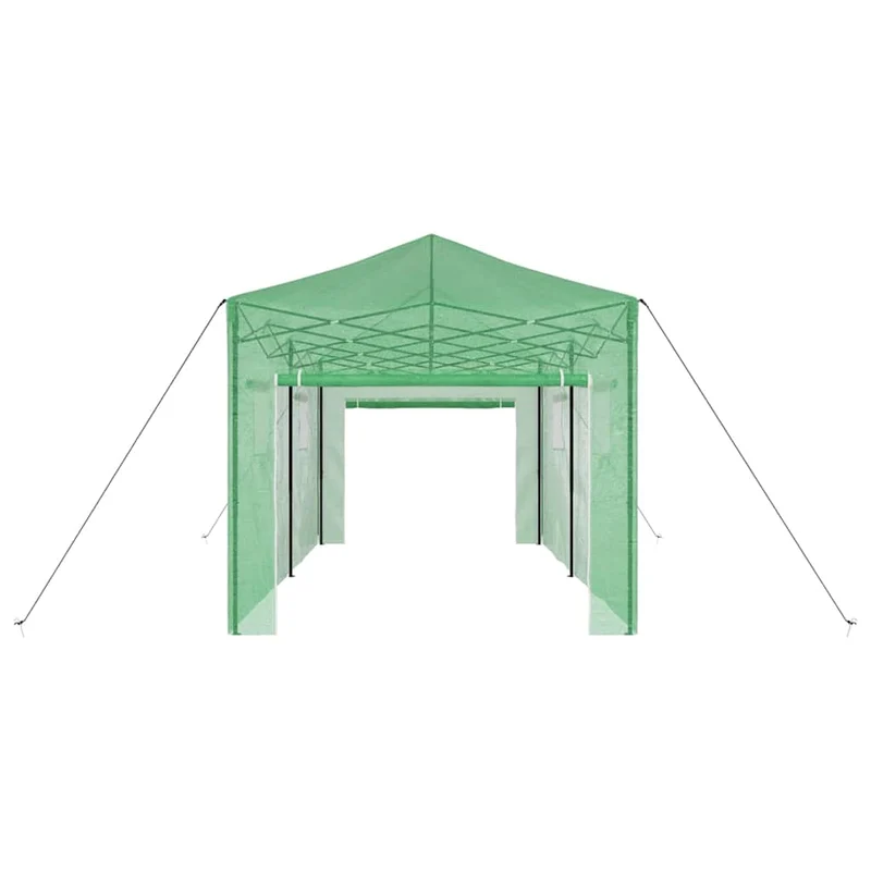 Serre de jardin pliable moderne design spacieux 290 x 580 x 315 cm en fer vert 02_0058862
