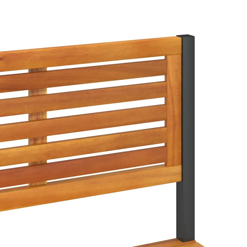 Table de jardin en bois d'acacia massif avec étagères 90 x 50 x 110 cm espace de rangement pratique en acacia brun 02_0047457