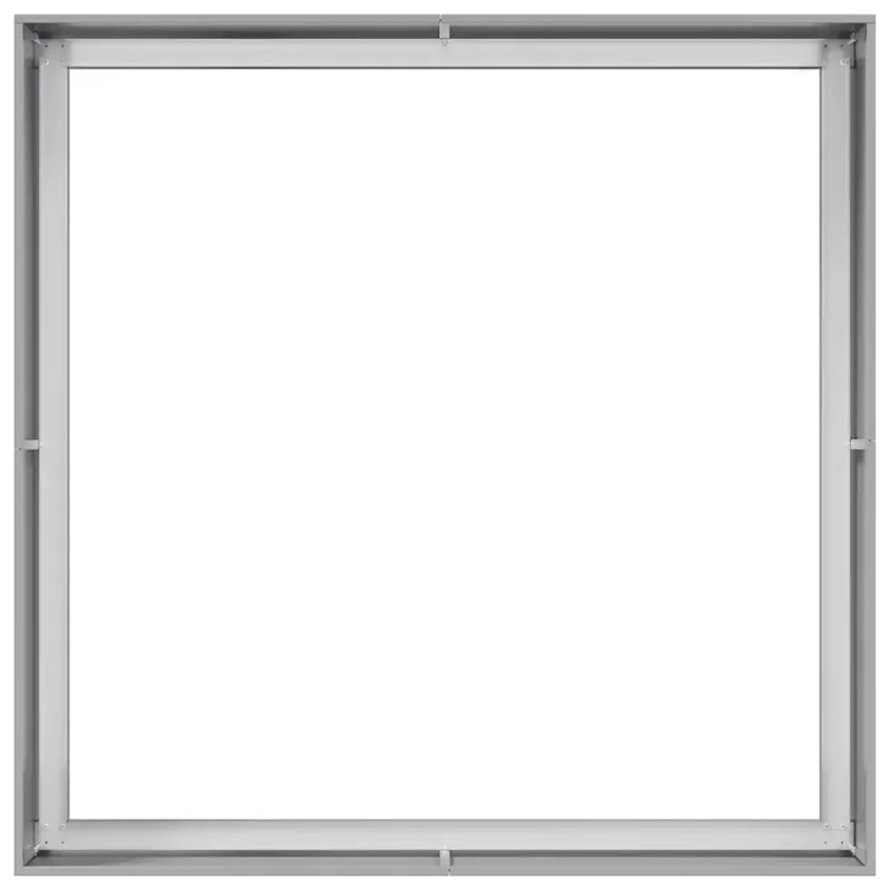 Jardinière élégante pour jardin balcon terrasse 100 x 100 x 40 cm avec fond ouvert moderne en acier galvanisé 02_0051598