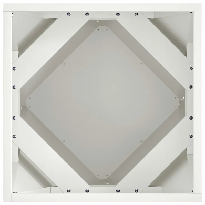 Lot de 2 jardinières carrées modernes 40 x 40 x 40 cm pour extérieur ambiance chic en acier blanc 02_0053065