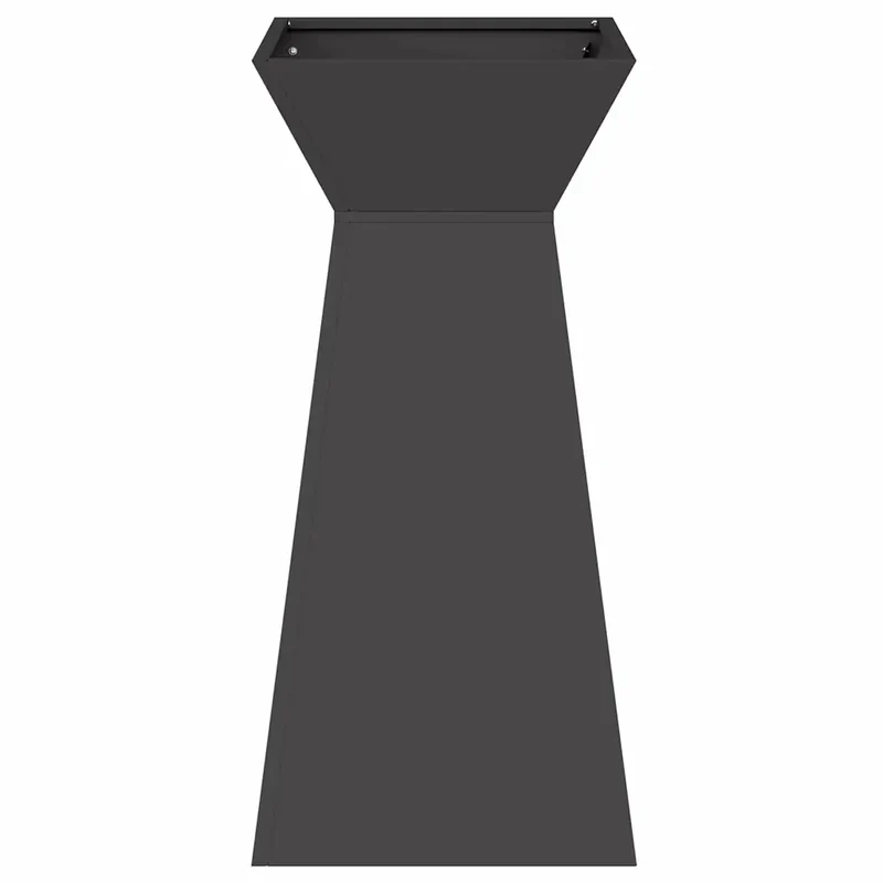 Lot de 2 jardinières à pilier 35 x 35 x 73 cm pour extérieur design moderne style contemporain en plastique noir 02_0052397