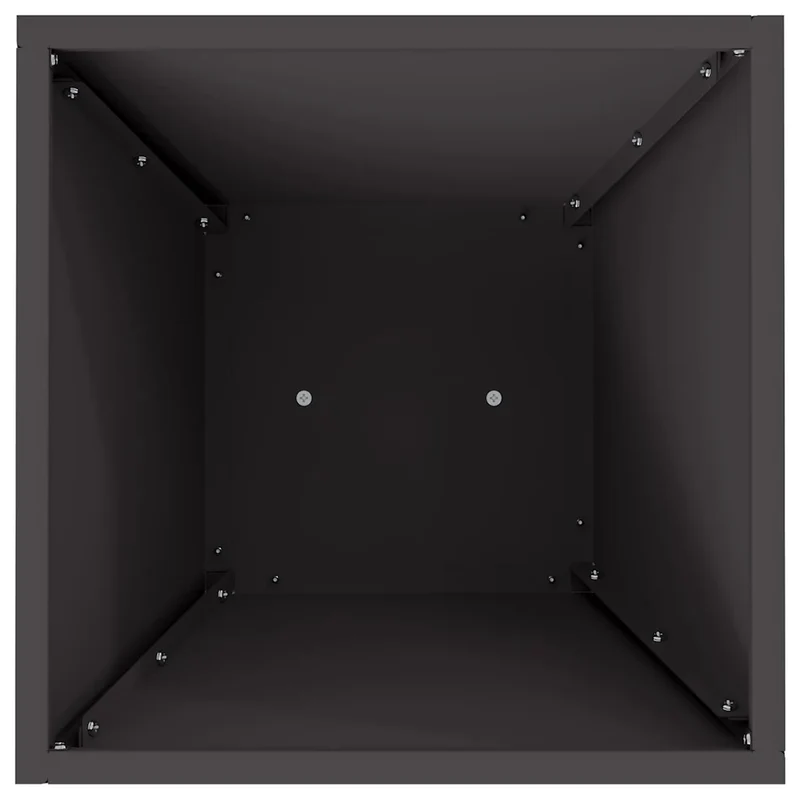 Lot de 2 jardinières à pilier 35 x 35 x 73 cm pour extérieur design moderne style contemporain en plastique noir 02_0052397