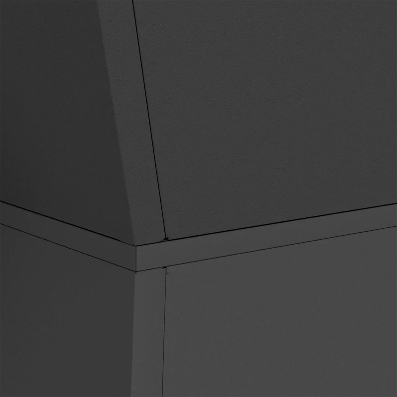 Lot de 2 jardinières à pilier 35 x 35 x 73 cm pour extérieur design moderne style contemporain en plastique noir 02_0052397