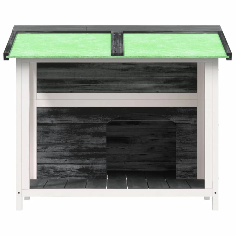 Chenil cage enclos pac animaux 96 x 87 x 80,5 cm bois de pin solide gris 02_0041725