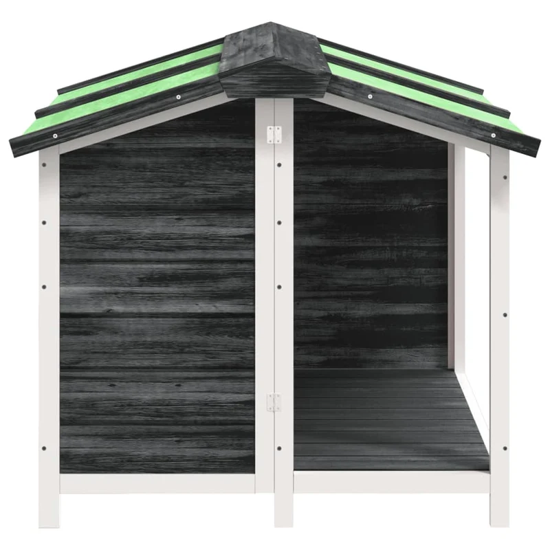 Chenil cage enclos pac animaux 96 x 87 x 80,5 cm bois de pin solide gris 02_0041725
