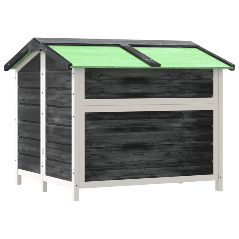 Chenil cage enclos pac animaux 96 x 87 x 80,5 cm bois de pin solide gris 02_0041725