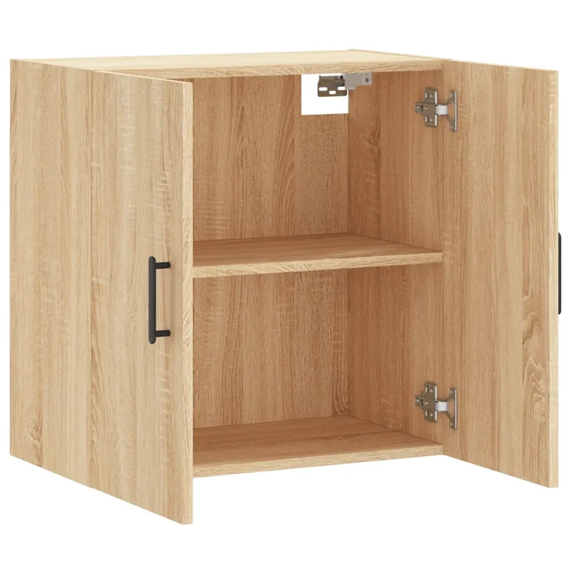 Armoire murale moderne chêne sonoma 60 x 31 x 60 cm espace de rangement pratique design épuré en bois d'ingénierie beige 02_0048810