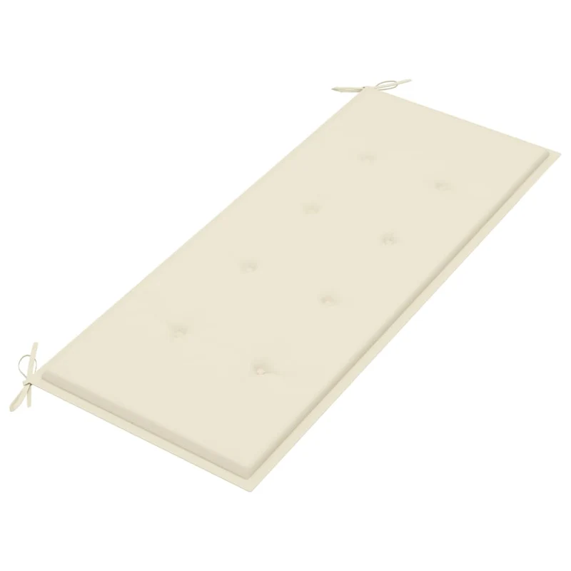 Banc de jardin meuble de patio d'extérieur terrasse avec coussin 120 cm bois d'acacia massif 02_0011347