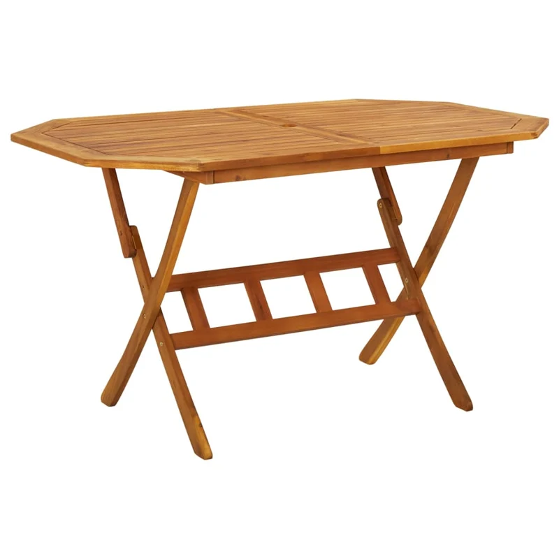 Ensemble de salle à manger de jardin meuble extérieur 7 pièces bois d'acacia massif 02_0013932